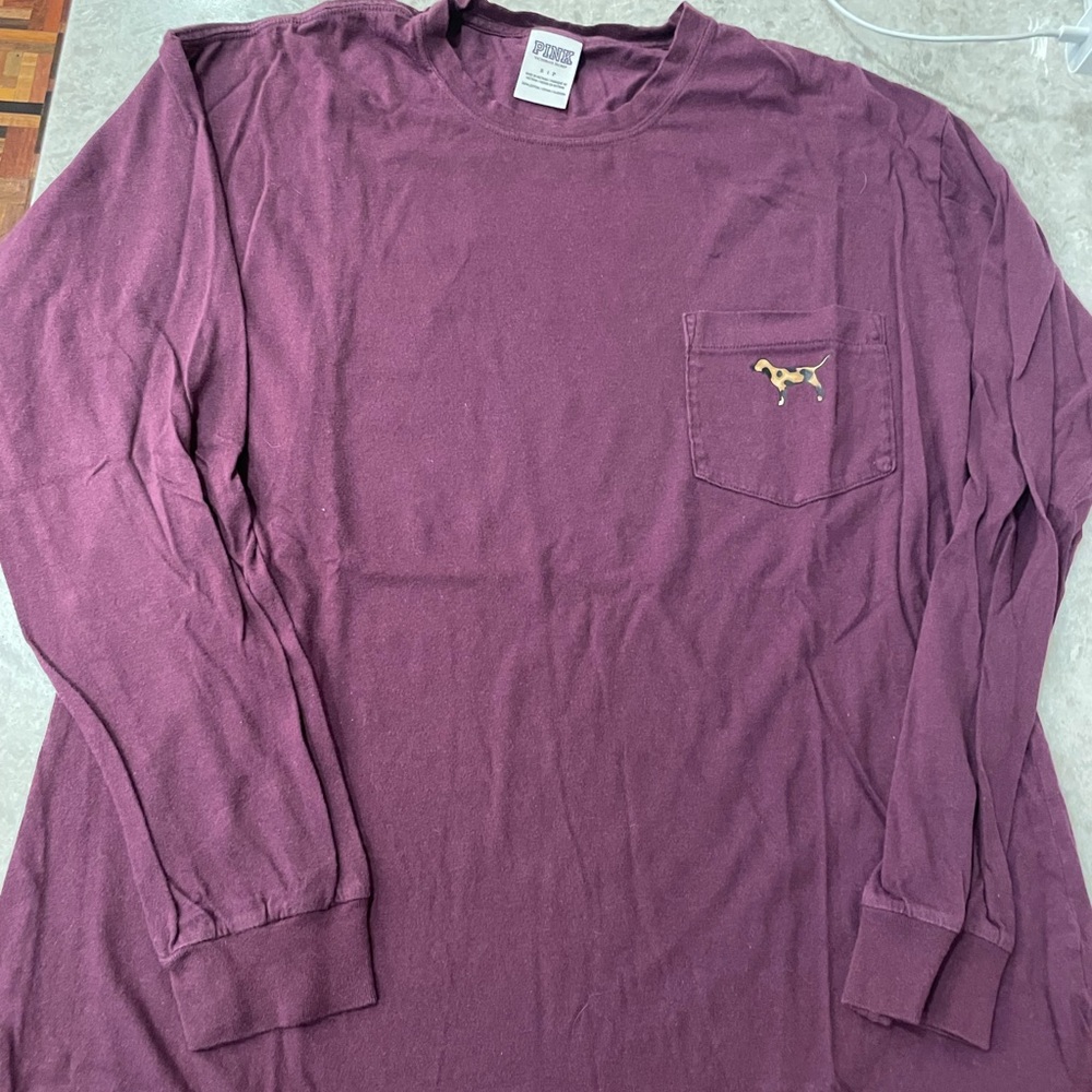 Victoria Secert PINK leopard dog long pocketed shirt. - Picture 3 of 3